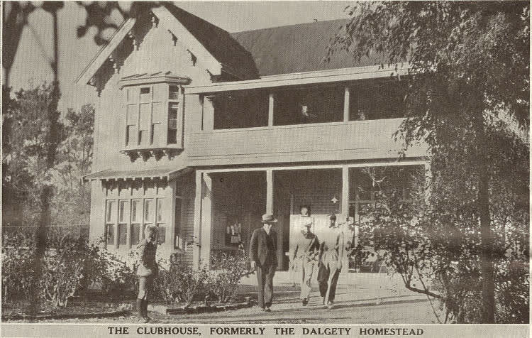 The clubhouse, formerly the Dalgety Homestead, 1939