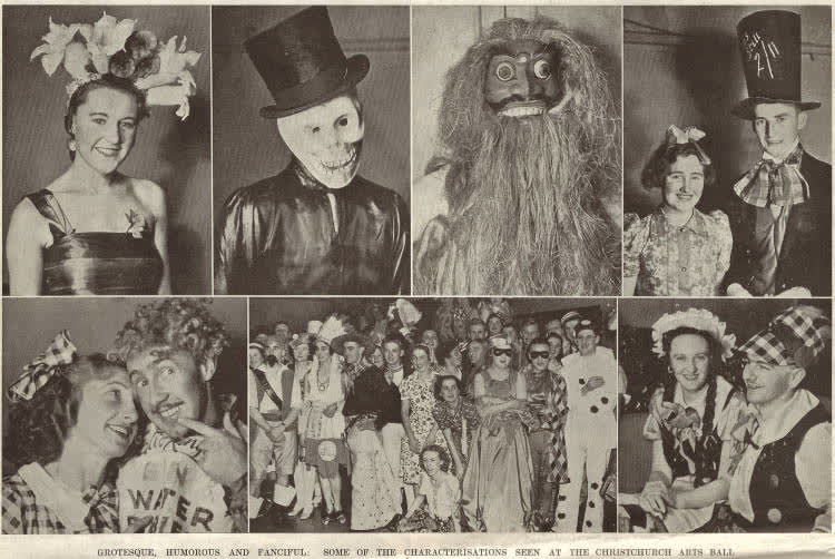 Grotesque, humorous and fanciful: some of the characterisations seen at the Christchurch Arts ball, 1939