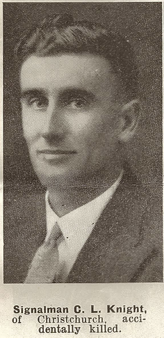 Signalman C. L. Knight, of Christchurch, accidentally killed, 1941