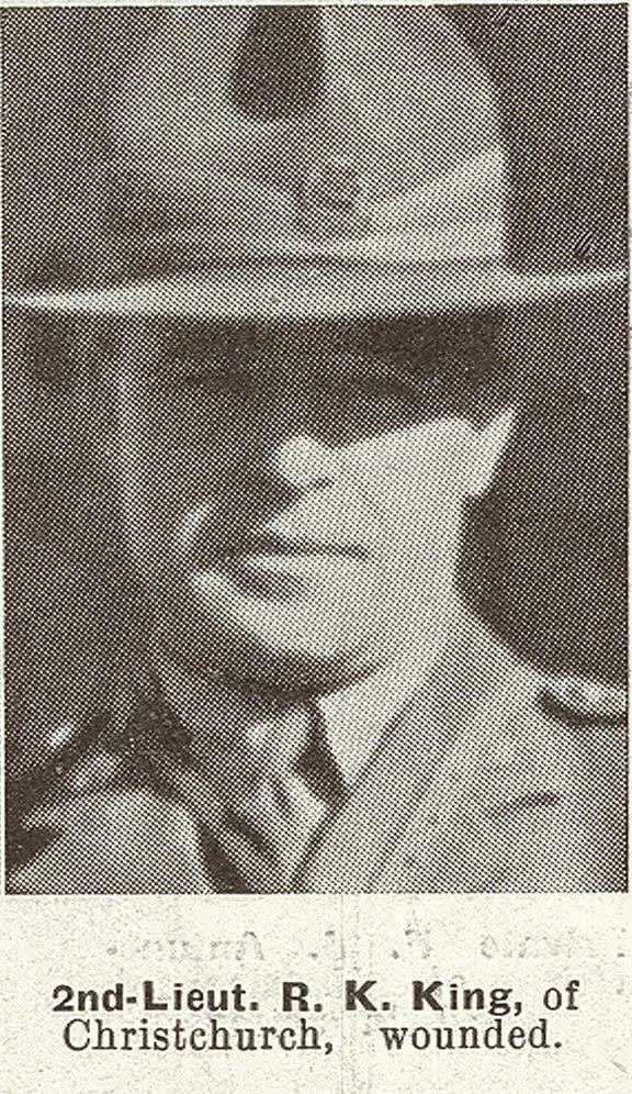 2nd-Lieut. R. K. King, of Christchurch, wounded, 1941