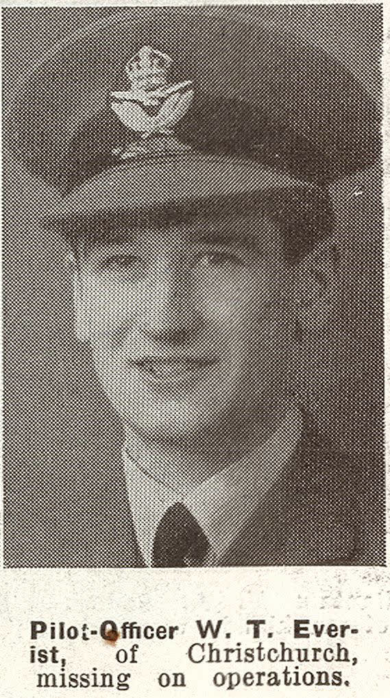 Pilot-Officer W. T. Everist, of Christchurch, missing on operations, 1941