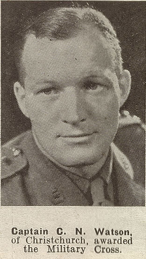 Captain C. N. Watson, of Christchurch, awarded the Military Cross, 1941
