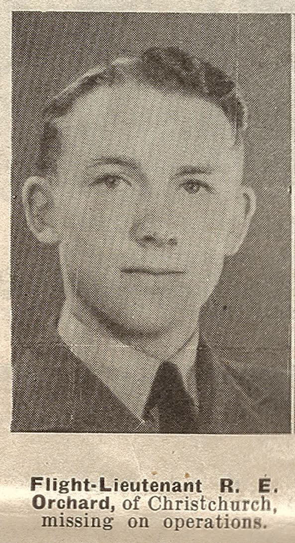 Flight-Lieutenant R. E. Orchard, of Christchurch, missing on operations, 1941