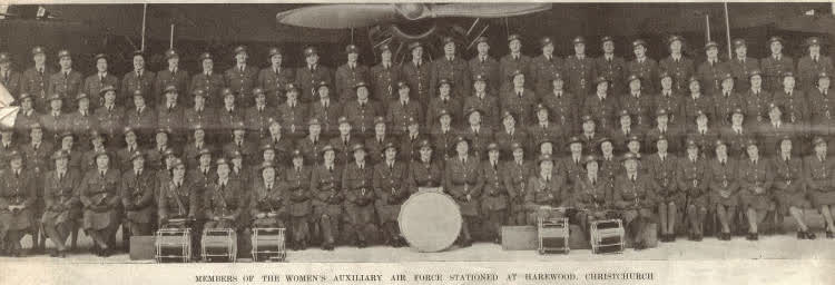 Members of the Women's Auxiliary Air Force stationed at Harewood, Christchurch, 1941
