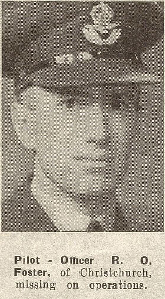 Pilot-Officer R. O. Foster, of Christchurch, missing on operations, 1941