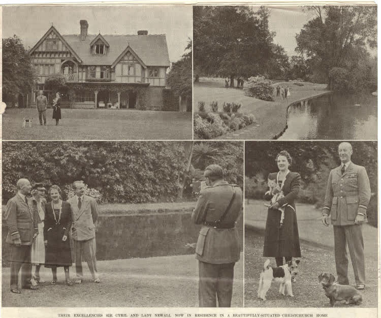 Their Excellencies Sir Cyril and Lady Newall now in residence in a beautifully-situated Christchurch home, 1941