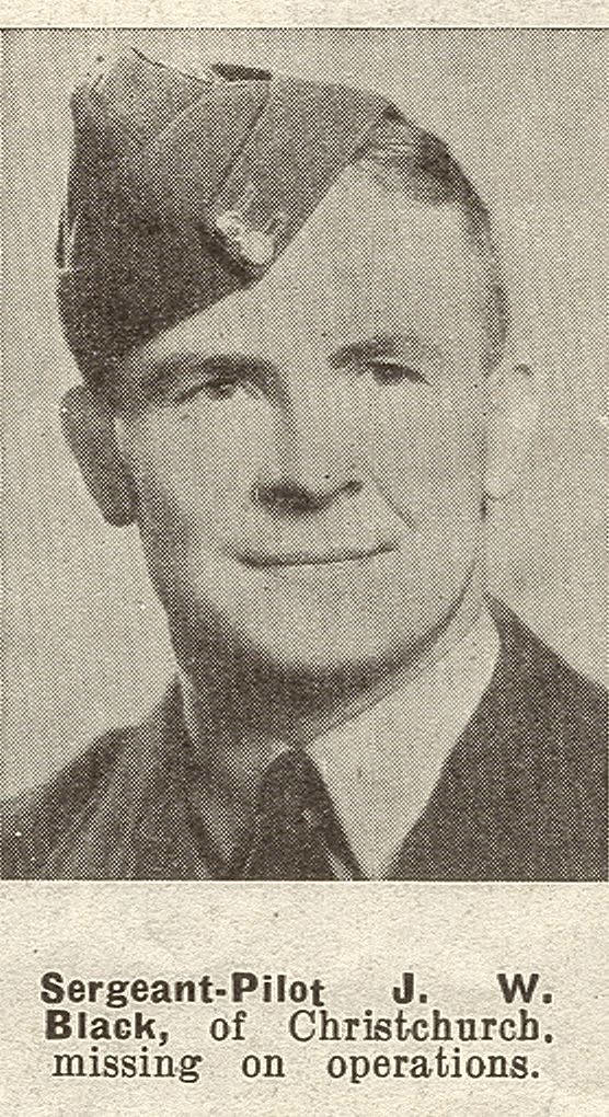 Sergeant-Pilot J. W. Black, of Christchurch missing on operations, 1941
