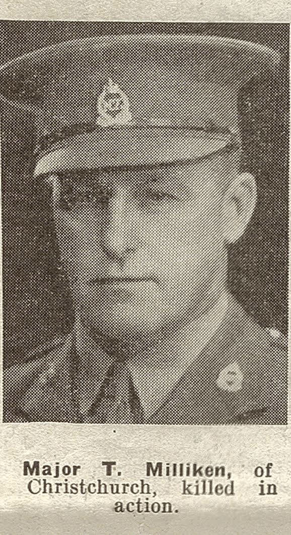Major T. Milliken, of Christchurch, killed in action, 1941