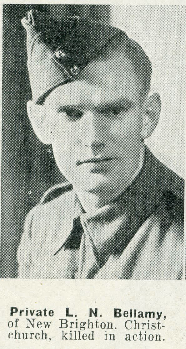 Private L. N. Bellamy, of New Brighton, Christchurch, killed in action, 1942
