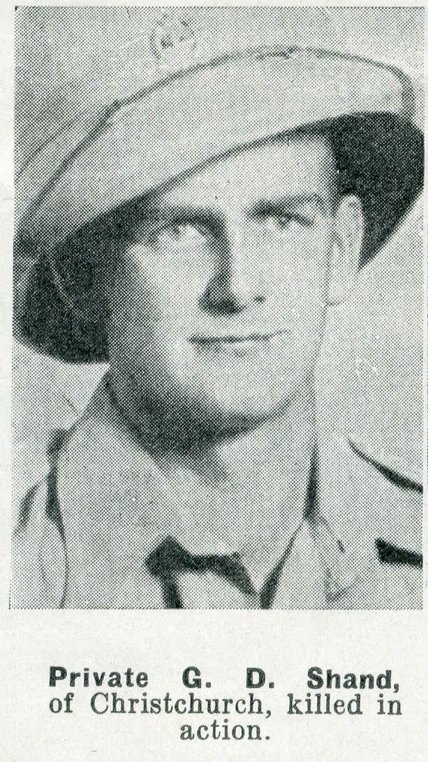Private G. D. Shand, of Christchurch, killed in action, 1942