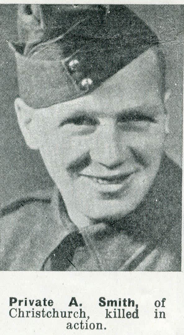 Private A. Smith, of Christchurch, killed in action, 1942