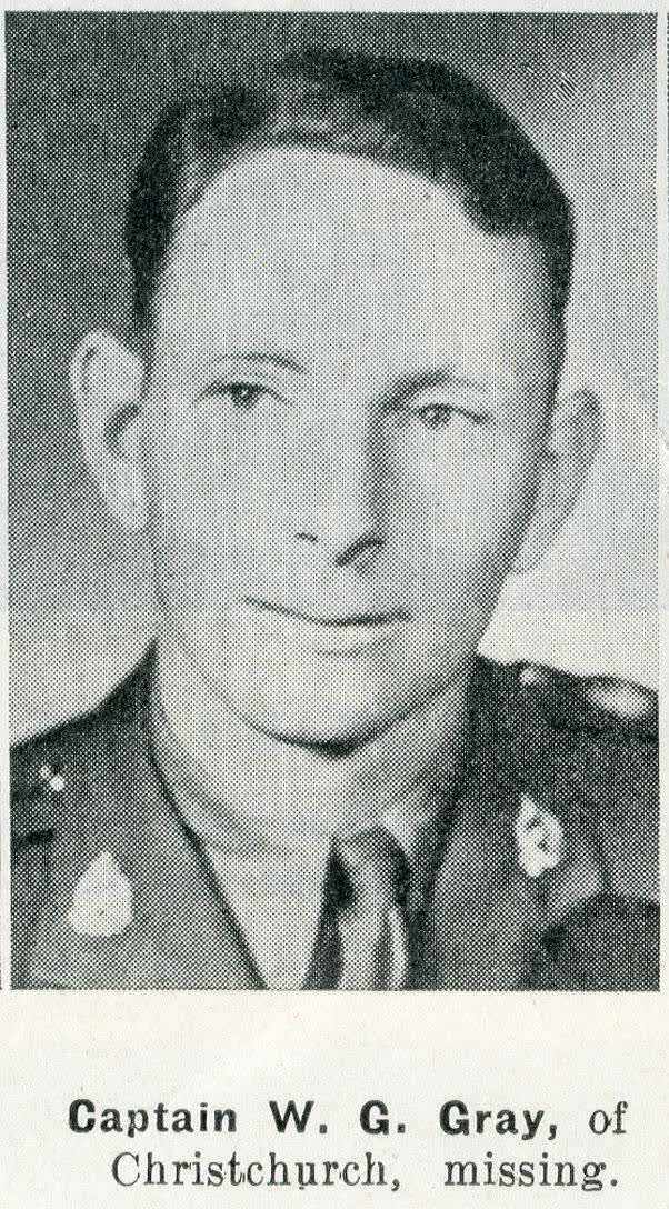 Captain W. G. Gray, of Christchurch, missing, 1942