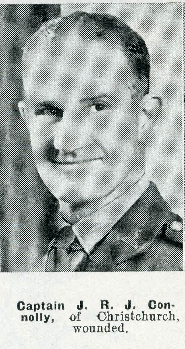 Captain J. R. J. Connolly, of Christchurch, wounded, 1942