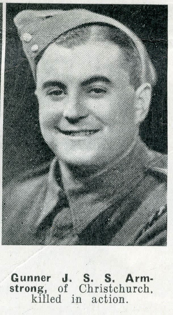 Gunner J. S. S. Armstrong, of Christchurch, killed in action, 1942
