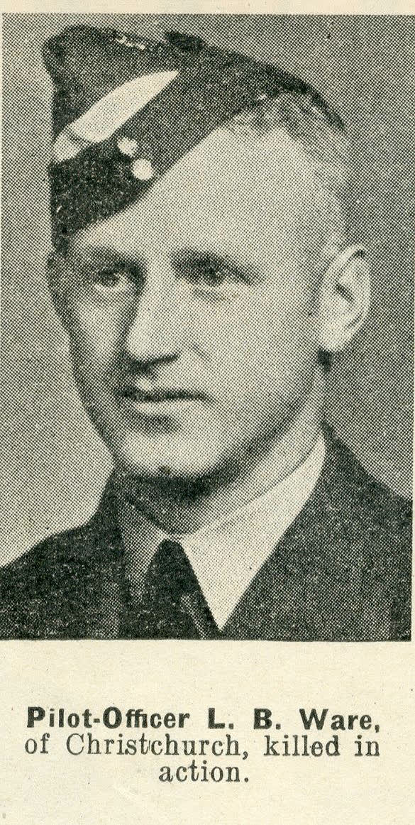 Pilot-Officer L. B. Ware, of Christchurch, killed in action, 1942