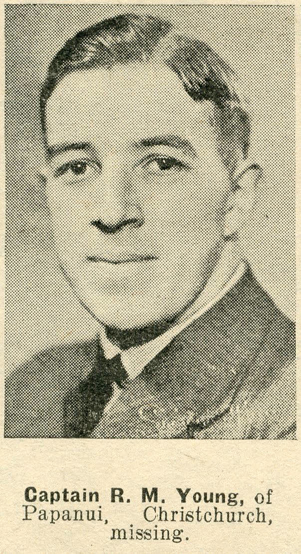 Captain R. M. Young, of Papanui, Christchurch, missing, 1942