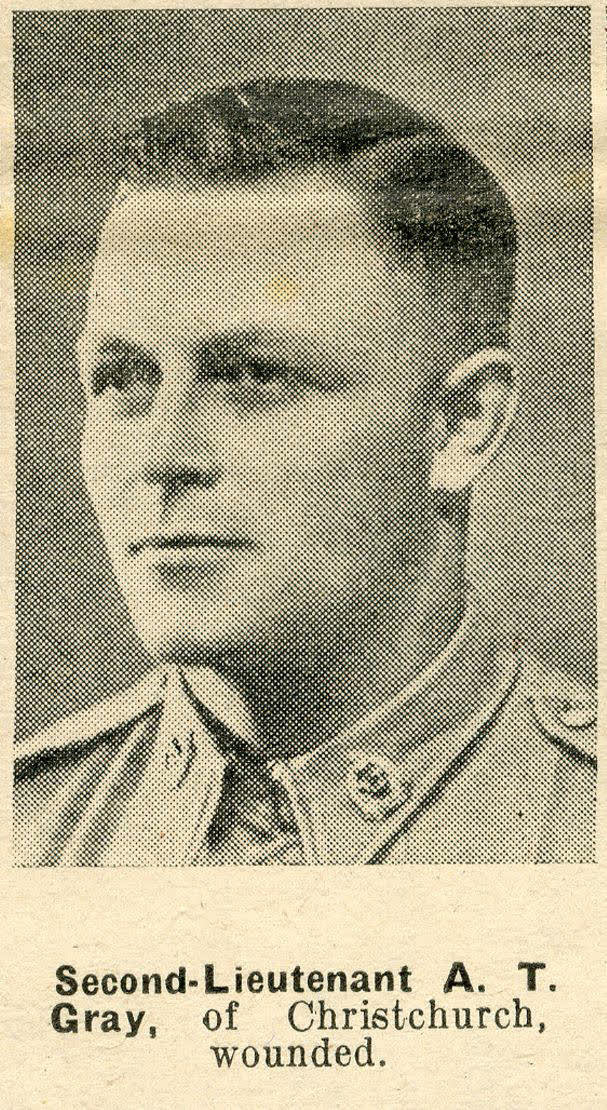 Second-Lieutenant A. T. Gray, of Christchurch, wounded, 1942