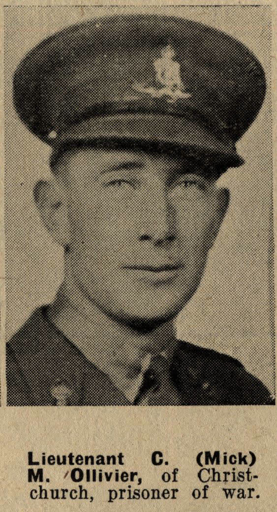 Lieutenant C. (Mick) M. Ollivier, of Christchurch, prisoner of war, 1942