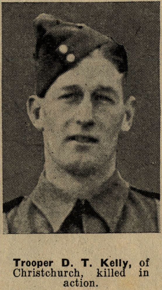 Trooper D. T. Kelly, of Christchurch, killed in action, 1942