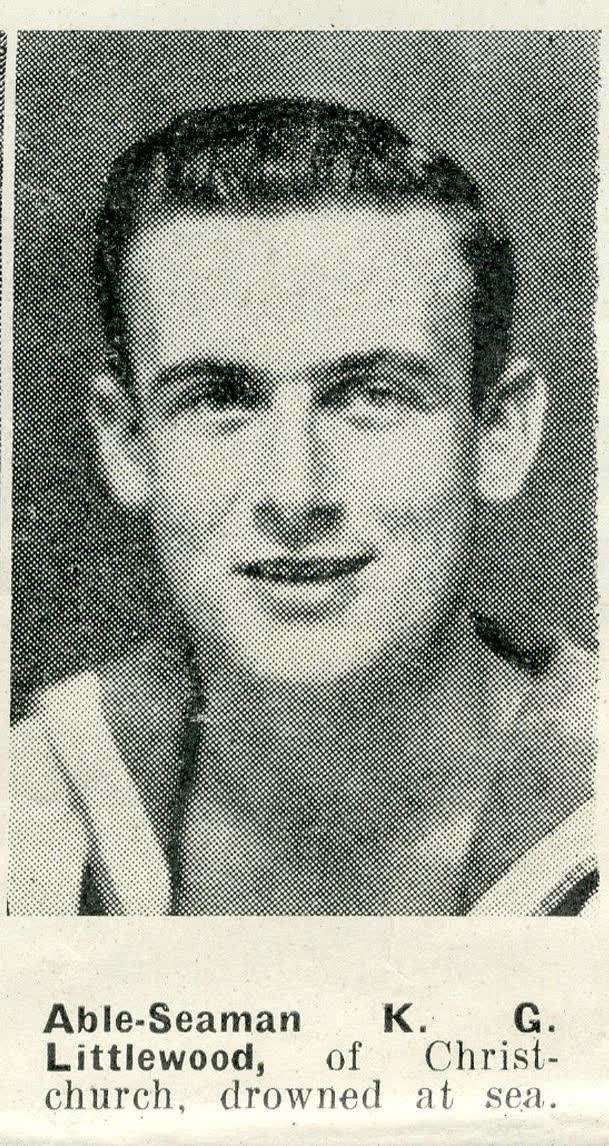 Able-Seaman K. G. Littlewood, of Christchurch, drowned at sea, 1943