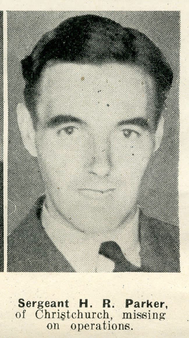 Sergeant H. R. Parker, of Christchurch, missing on operations, 1943