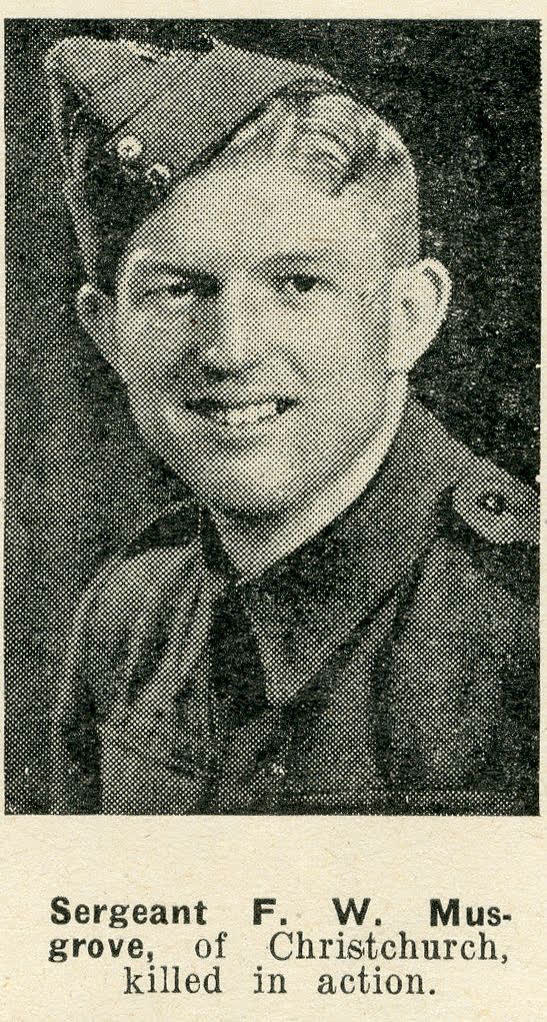 Sergeant F. W. Musgrove, of Christchurch, killed in action, 1943