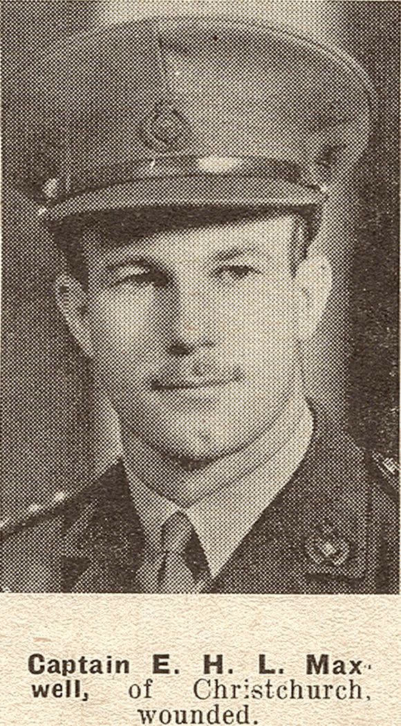 Captain E. H. L. Maxwell, of Christchurch, wounded, 1943