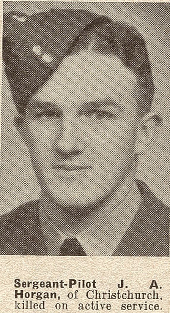 Sergeant-Pilot J. A. Horgan, of Christchurch, killed on active service, 1943