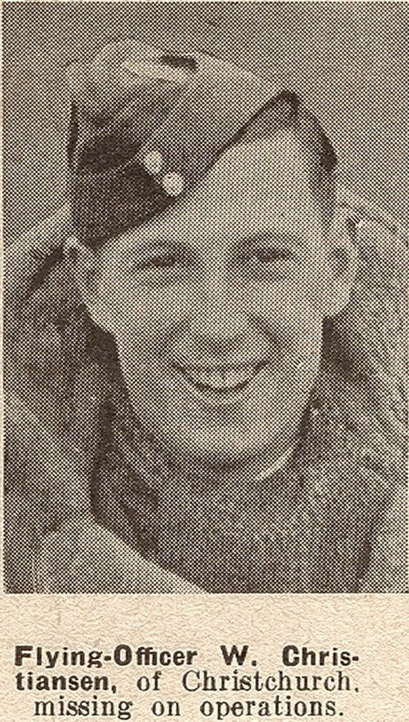 Flying-Officer W. Christiansen, of Christchurch, missing on operations, 1943
