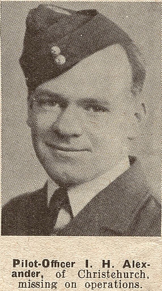 Pilot-Officer I. H. Alexander, of Christchurch, missing on operations, 1943