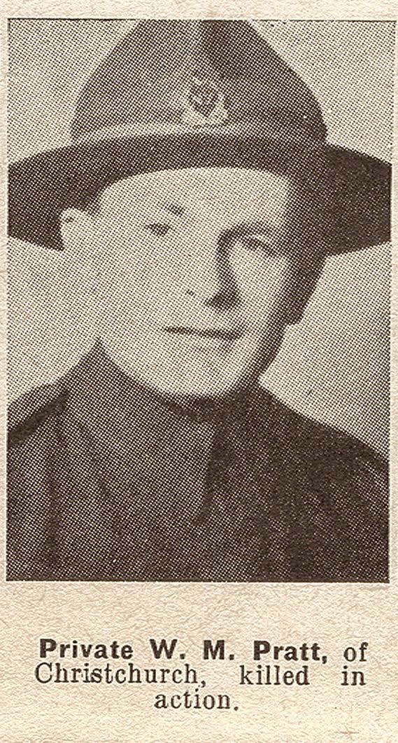 Private W. M. Pratt, of Christchurch, killed in action, 1943