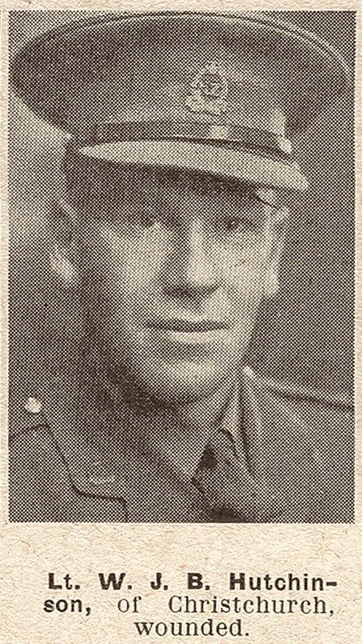 Lt. W. J. B. Hutchinson, of Christchurch, wounded, 1943