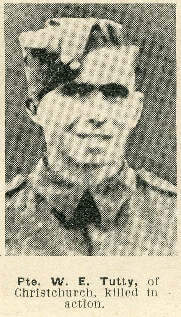 Pte. W. E. Tutty, of Christchurch, killed in action, 1944