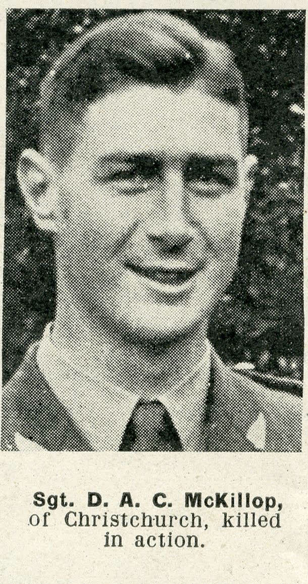 Sgt. D. A. C. McKillop, of Christchurch, killed in action, 1944
