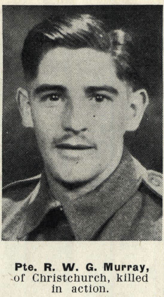 Pte. R. W. G. Murray, of Christchurch, killed in action, 1944