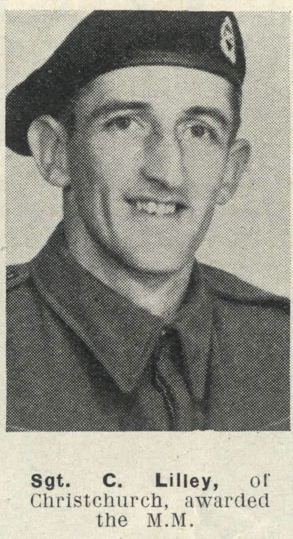 Sgt. C. Lilley, of Christchurch, awarded the M.M., 1944