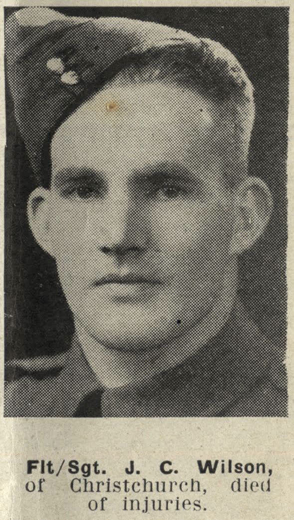 Flight-Sergeant J. C. Wilson, of Christchurch, died of injuries, 1944