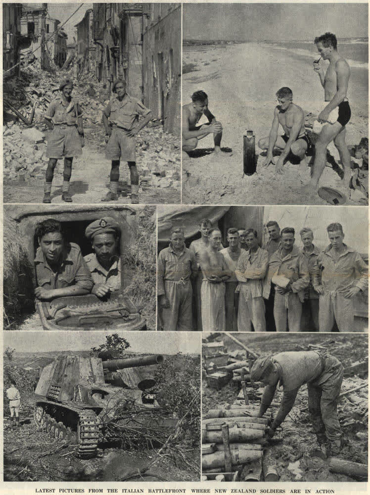 Latest pictures from the Italian battlefront where New Zealand soldiers are in action, 1944