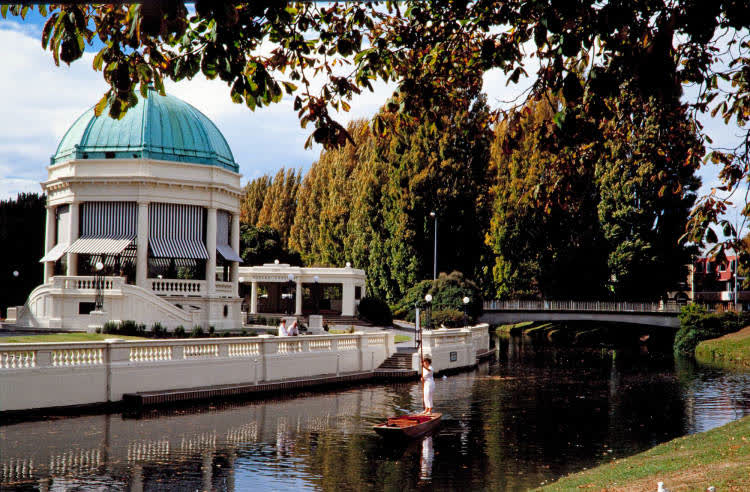 Edmonds Band Rotunda on the River Avon, Christchurch, 1980