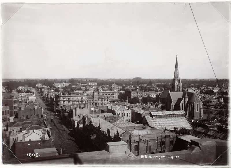 Looking West, Christchurch, 1912