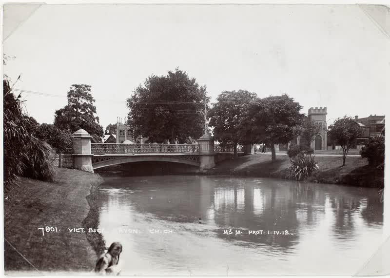 Victoria Bridge, Avon, Christchurch, 1912