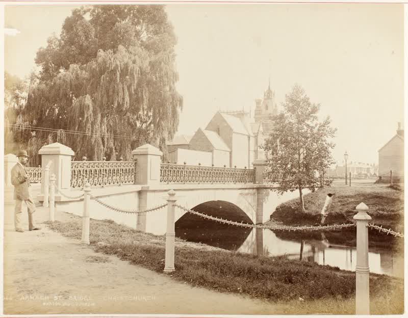 Armagh St. Bridge - Christchurch, 1880