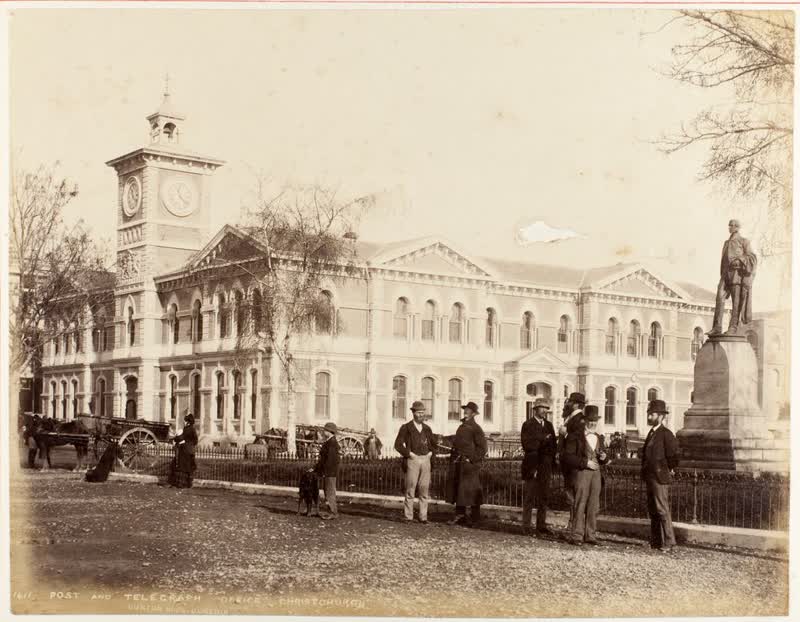 Post and Telegraph Office - Christchurch, 1880