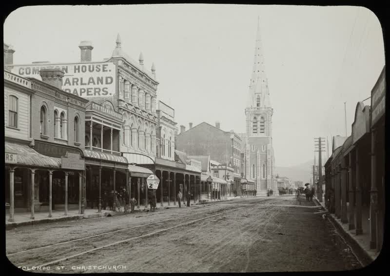 Colombo Street, Christchurch, 1880