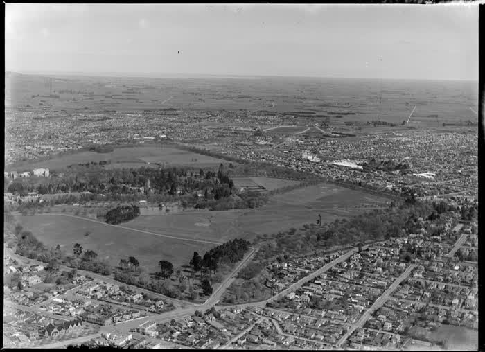 Christchurch City and Hagley Park, Canterbury, 1946