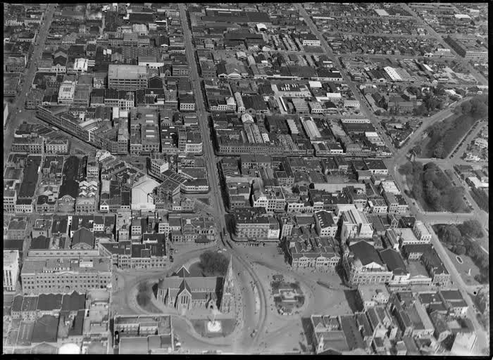 Cathedral Square, Christchurch City, Canterbury, 1946
