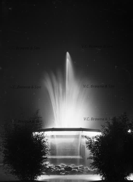 Fountain at night - Christchurch (PB1909/1), 1940