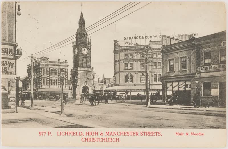 Lichfield, High & Manchester Streets, Christchurch, 1905