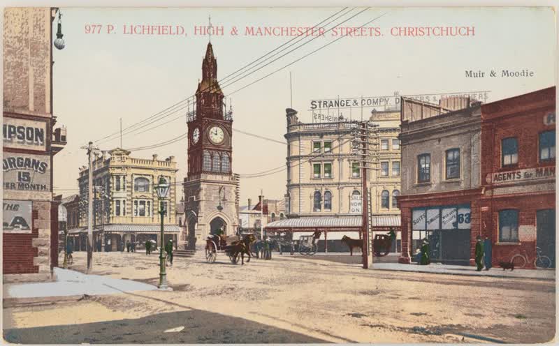 Lichfield, High and Manchester Streets, Christchurch, 1905