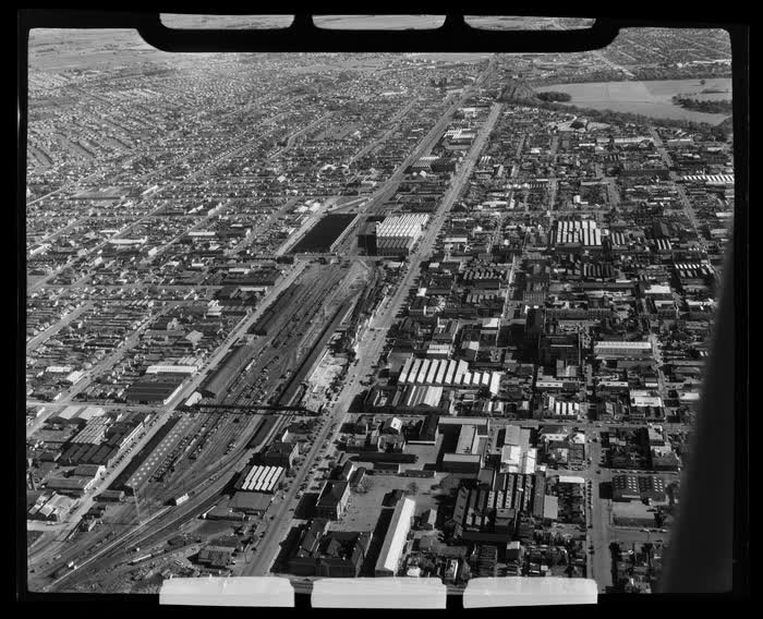 Christchurch Railway Station, Canterbury, 1957